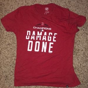 Boston Red Sox 2018 Damage Done Word Series Shirt